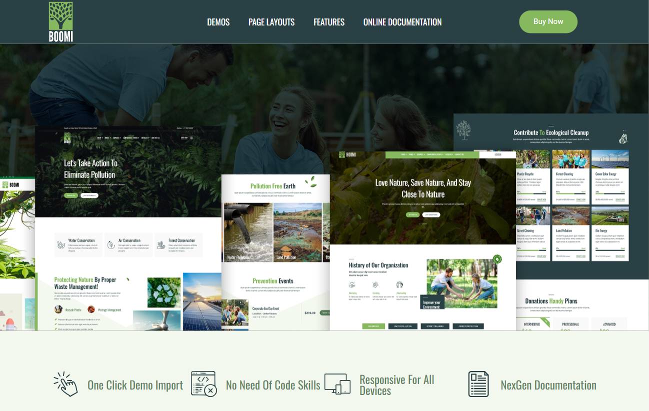 Boomi - Environment & Ecology WordPress Theme  