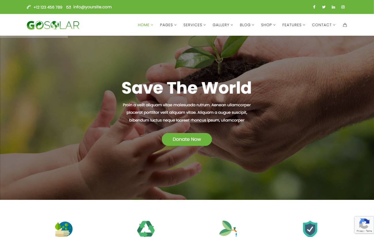  GoSolar - Eco Environmental & Nature WordPress Theme 