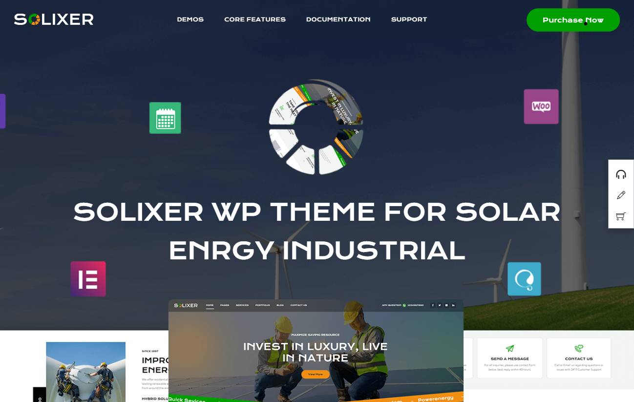  Solixer - Ecology & Solar Energy WordPress Theme     