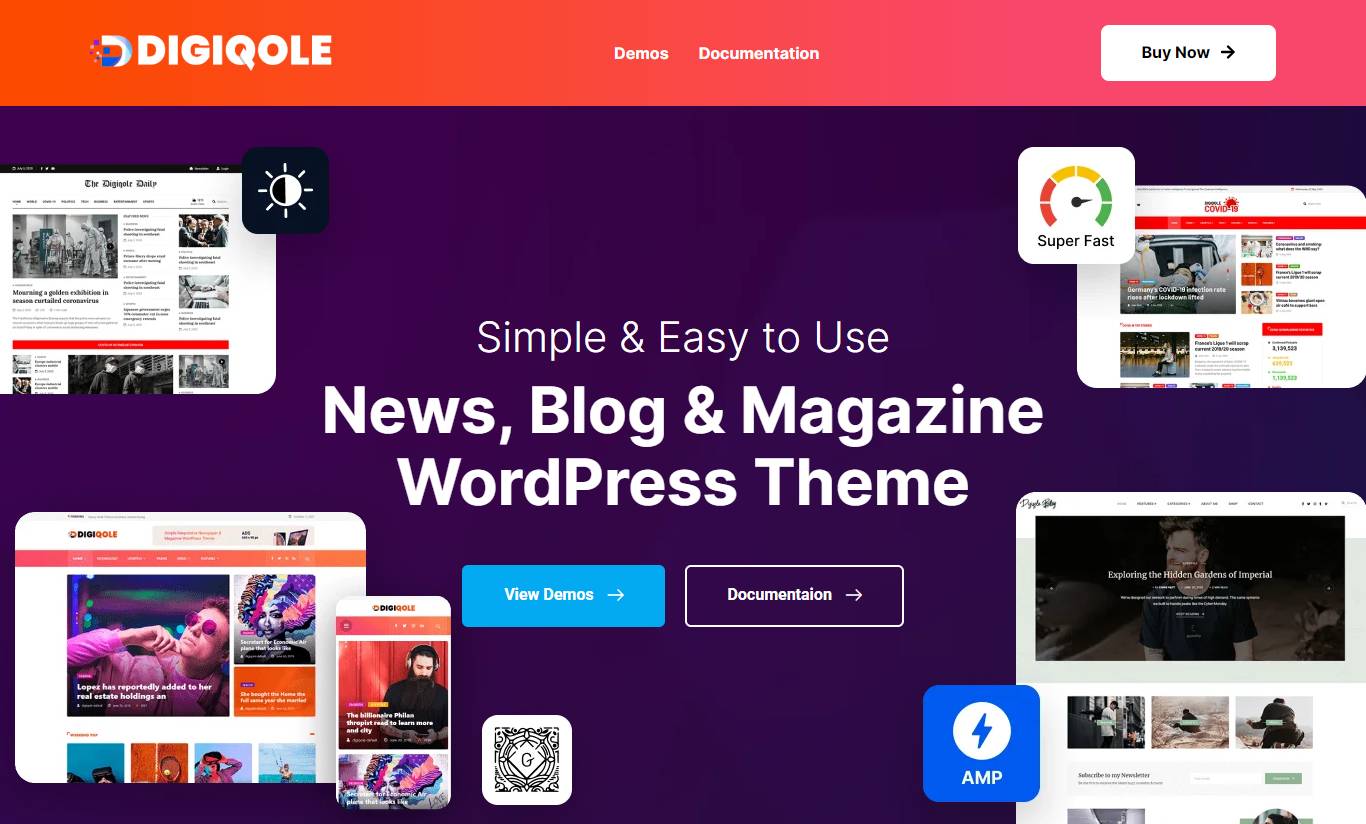 Digiqole - News Magazine WordPress Theme