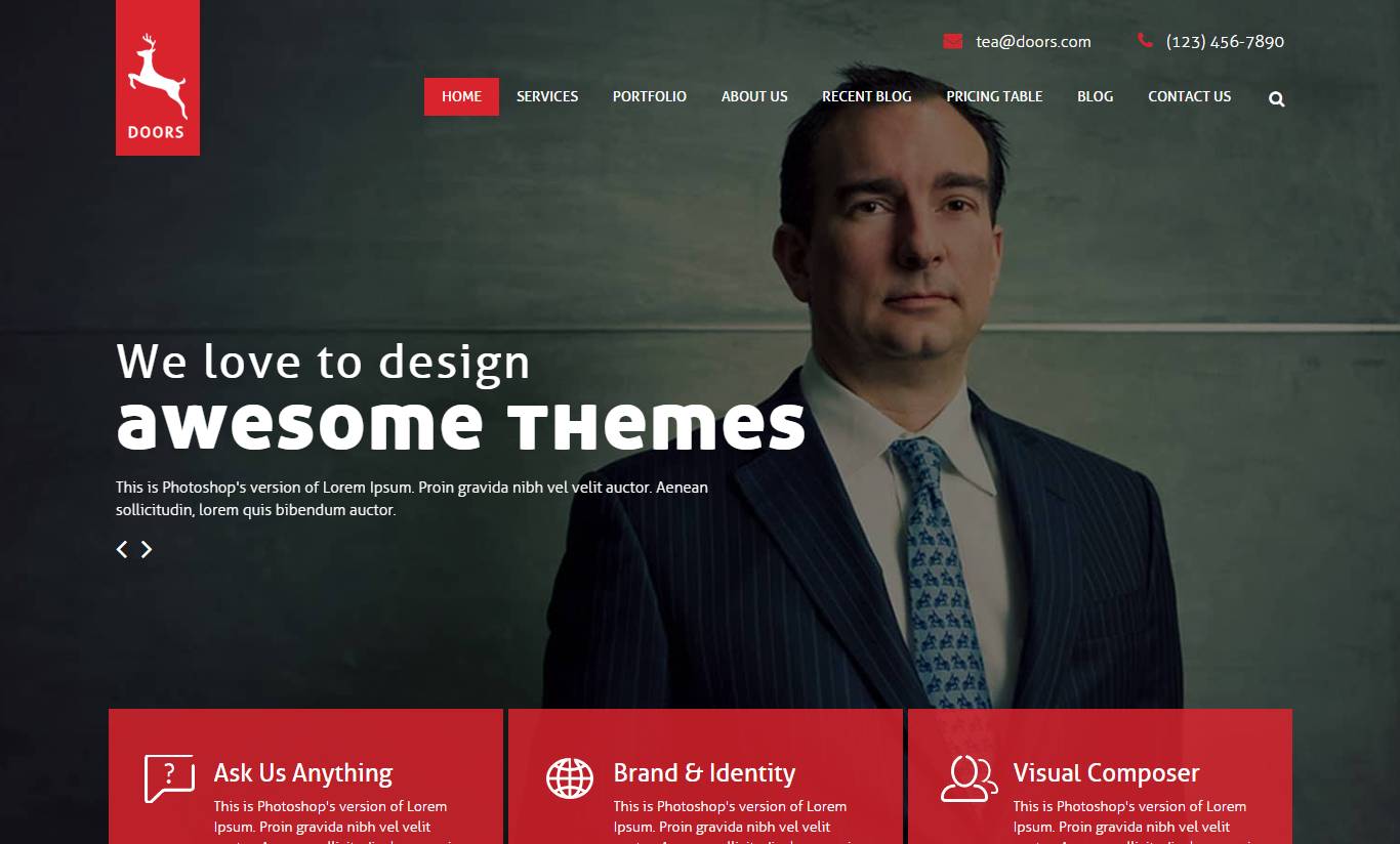 Doors - Parallax Responsive One Page WordPress Theme