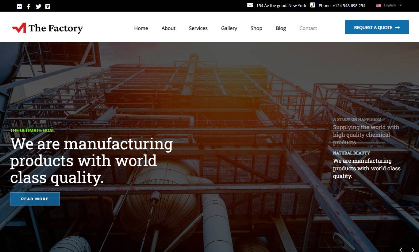 Manufacturing - Factory & Industrial WordPress Theme