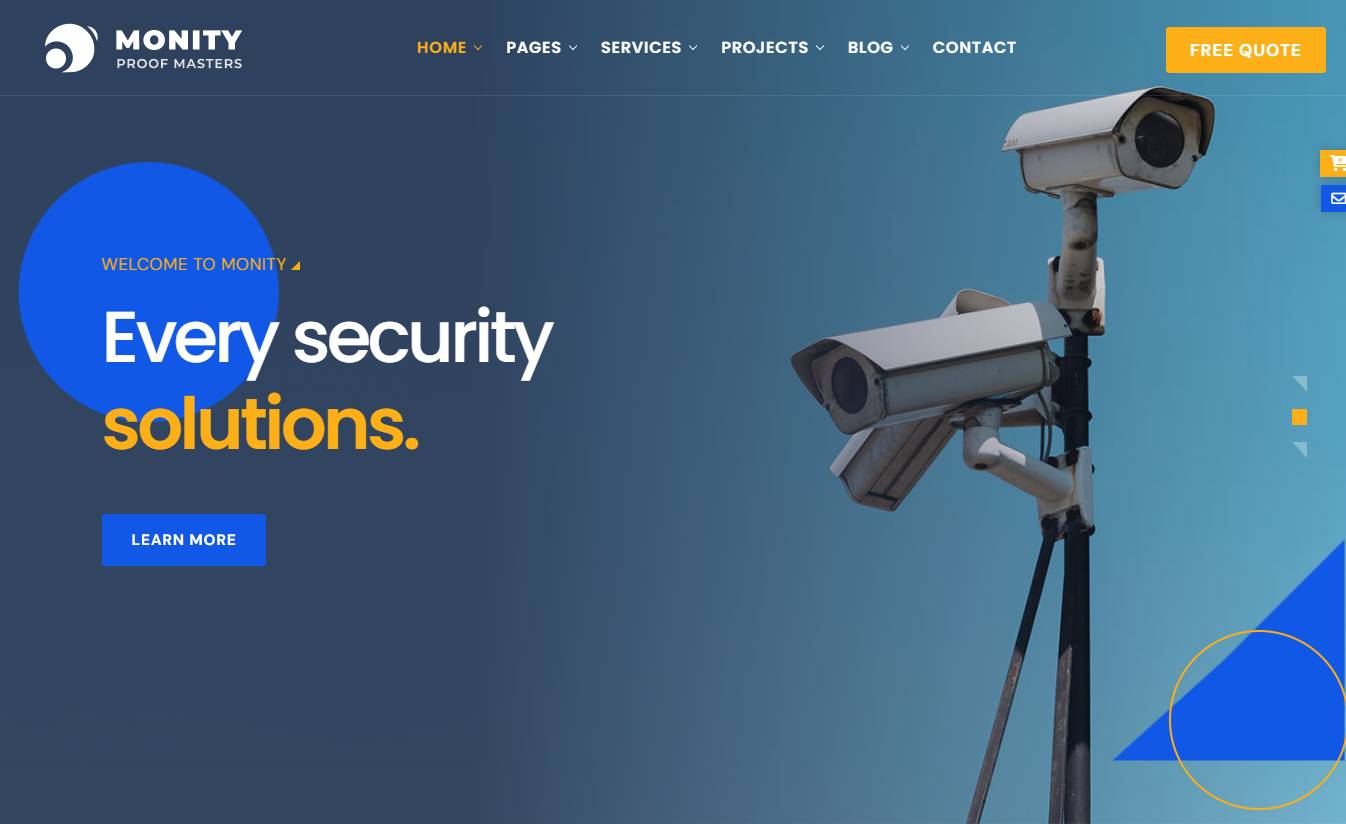 Monity - CCTV & Security WordPress Theme