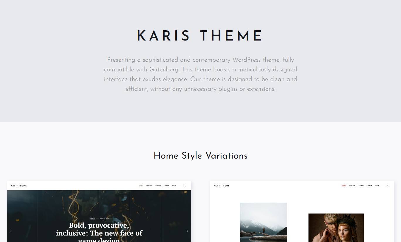 Karis - Personal Blog & Magazine WordPress Theme