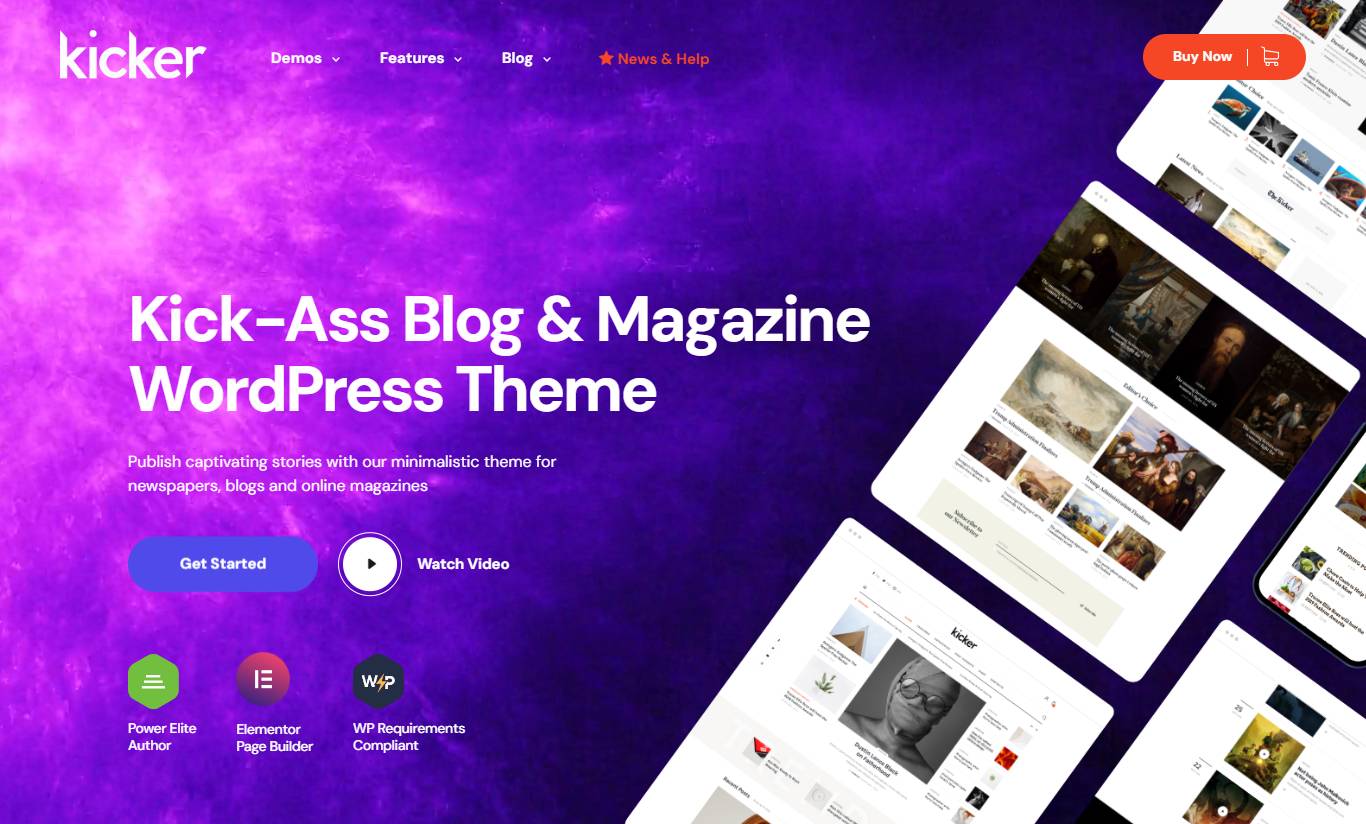 Kicker - Multipurpose Blog Magazine WordPress Theme + Gutenberg