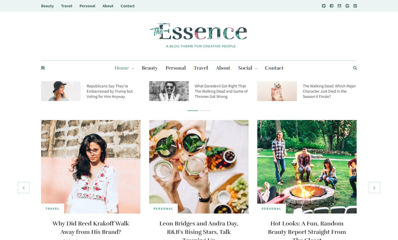 The Essence - A Responsive WordPress Blog Theme