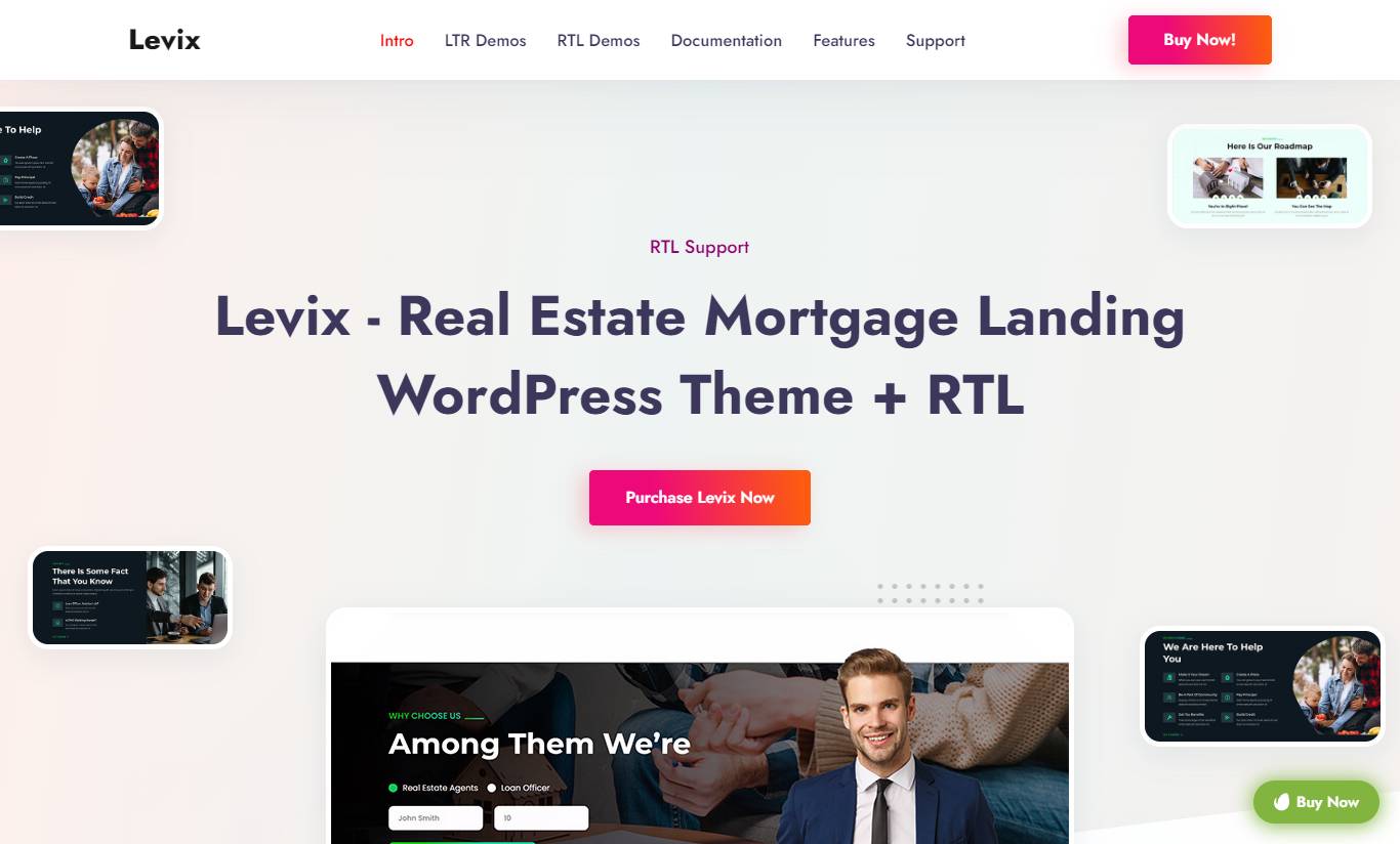 Levix - Real Estate & Mortgage WordPress Theme