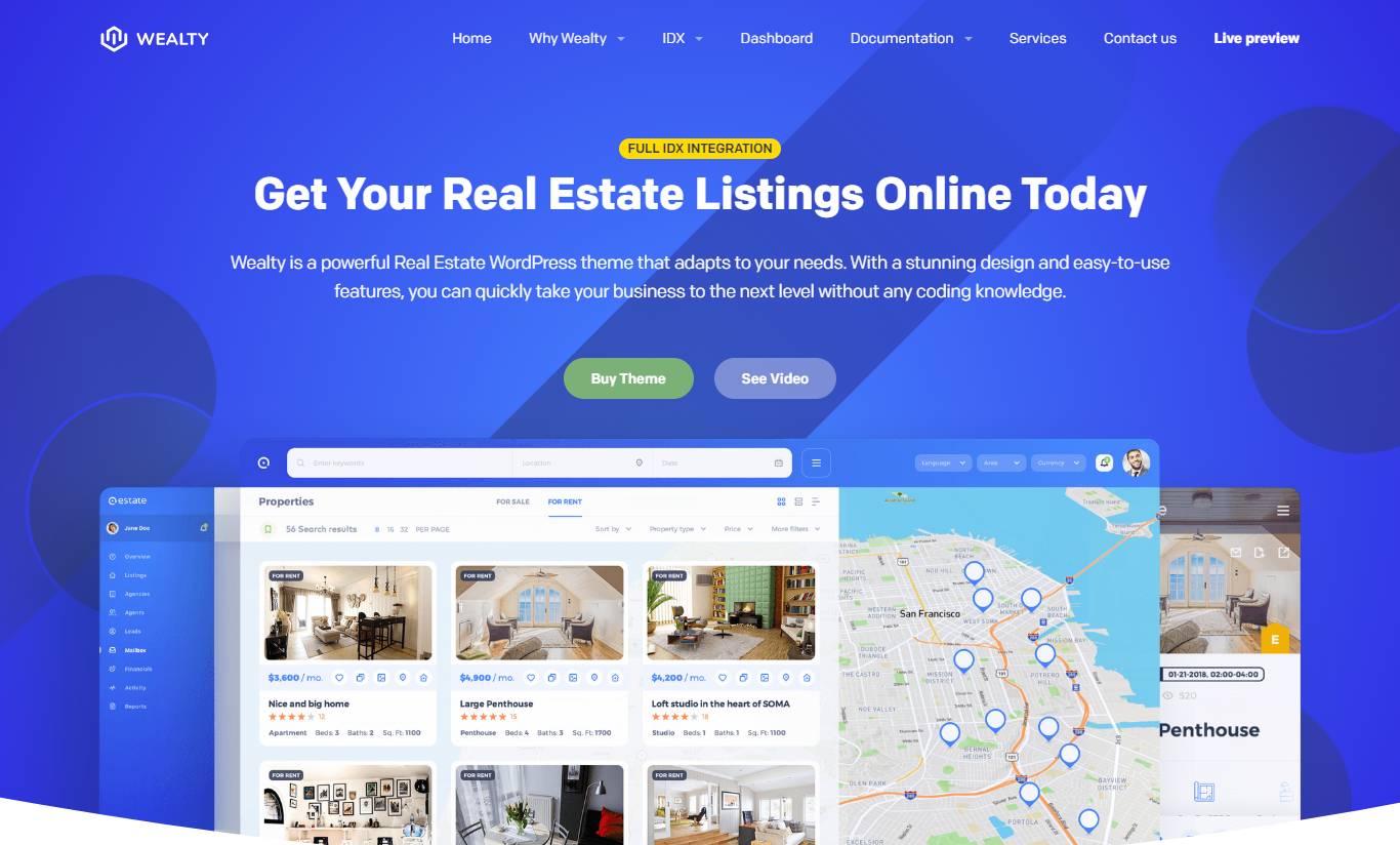 Wealty - Multipurpose Real Estate WordPress Theme