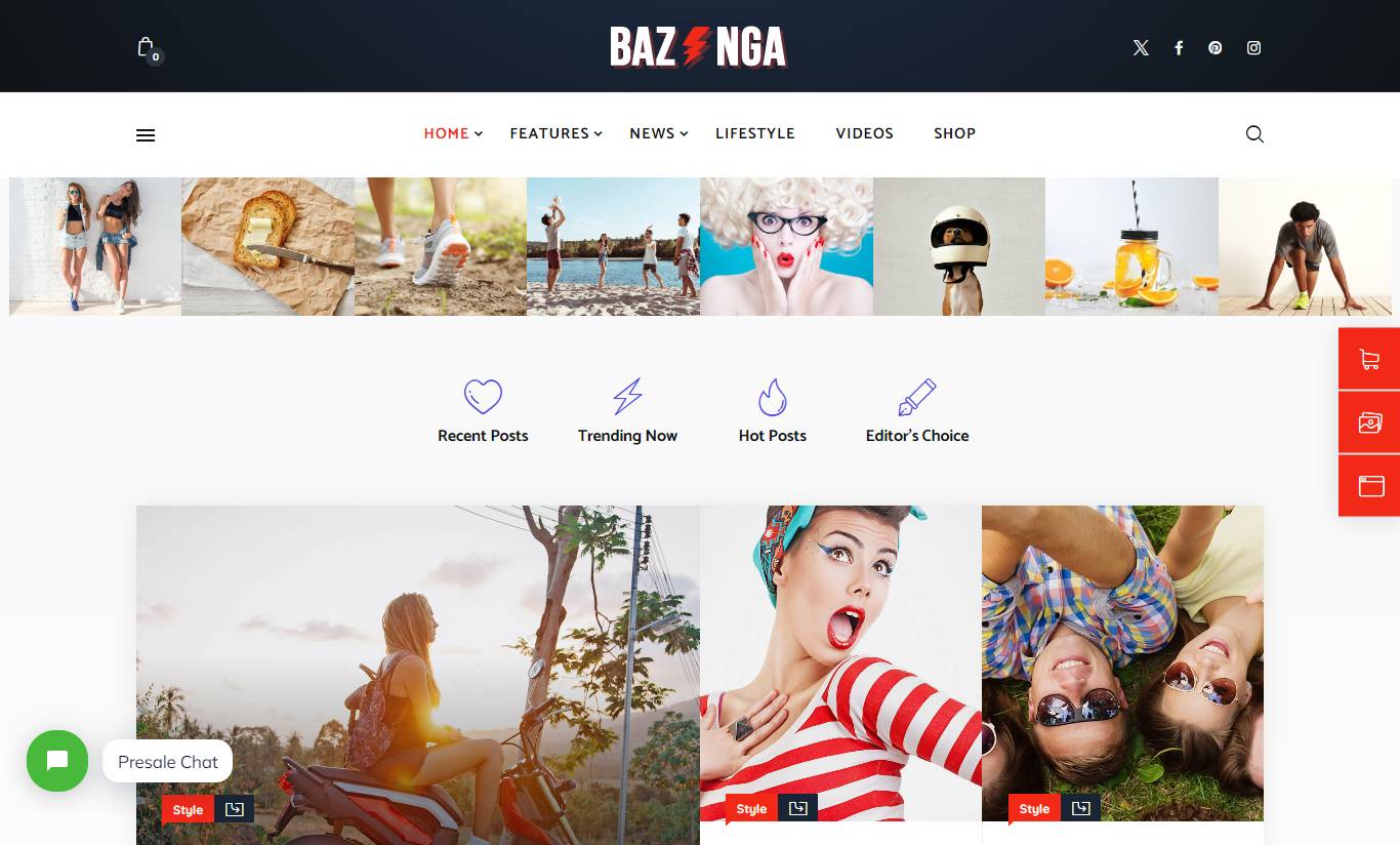 Bazinga | Modern Magazine & Viral Blog WordPress Theme