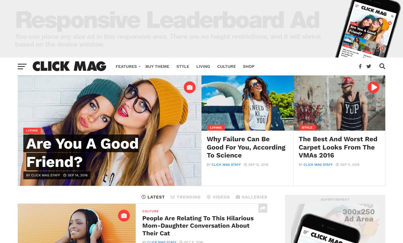 Click Mag - Viral WordPress News Magazine/Blog Theme