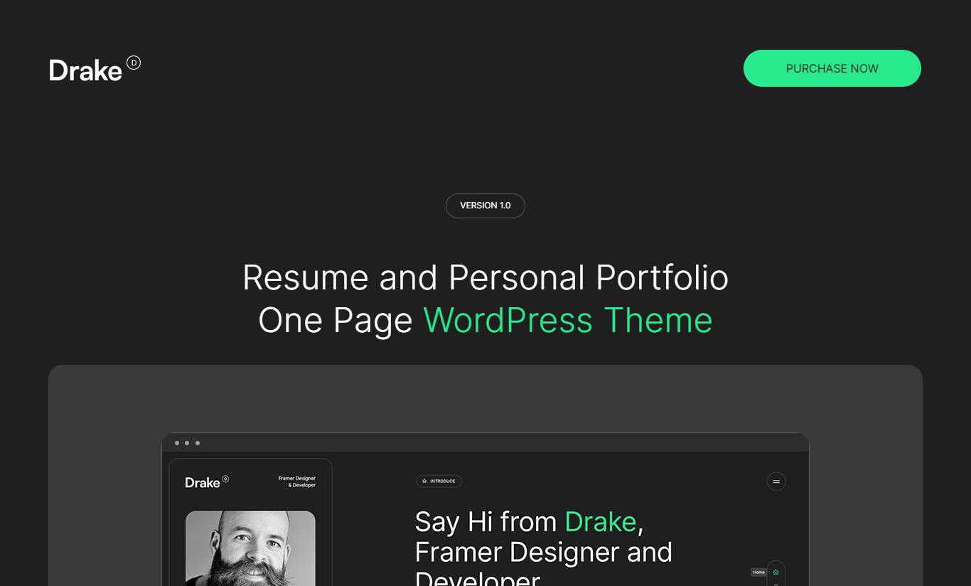 Drake - Personal Portfolio Theme