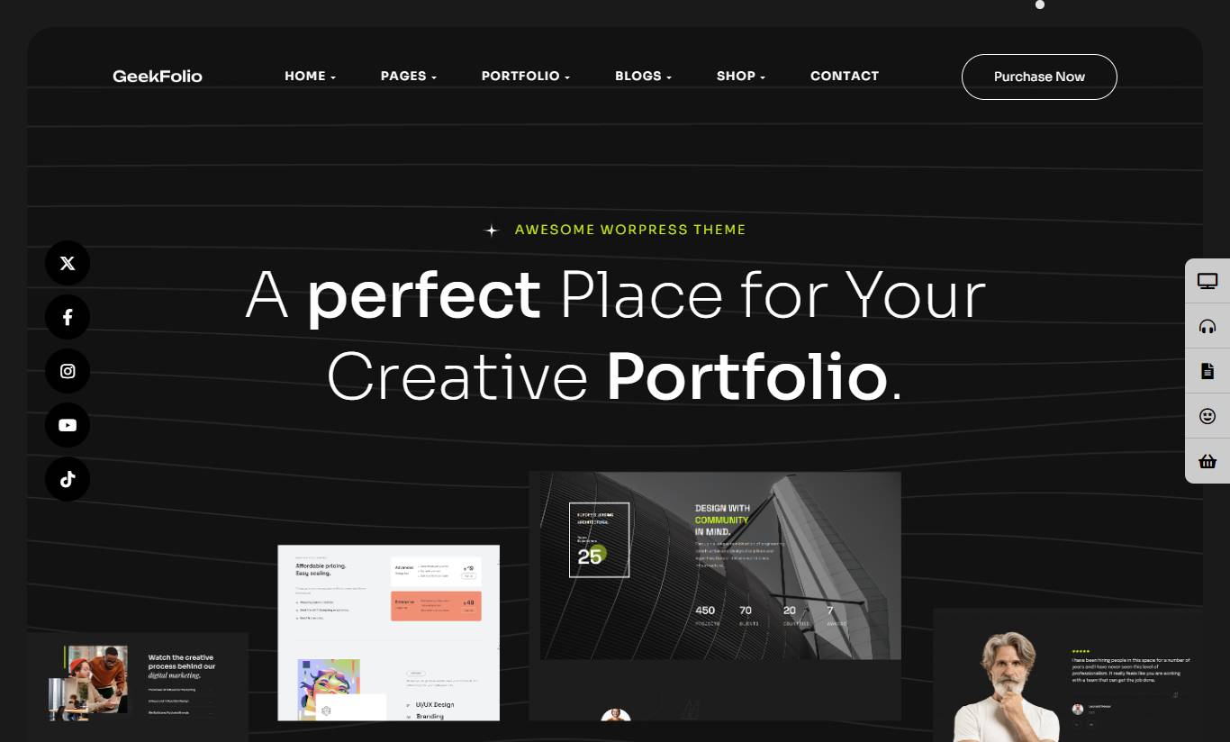 Geekfolio - Elementor Creative Portfolio & Agency WordPress Theme