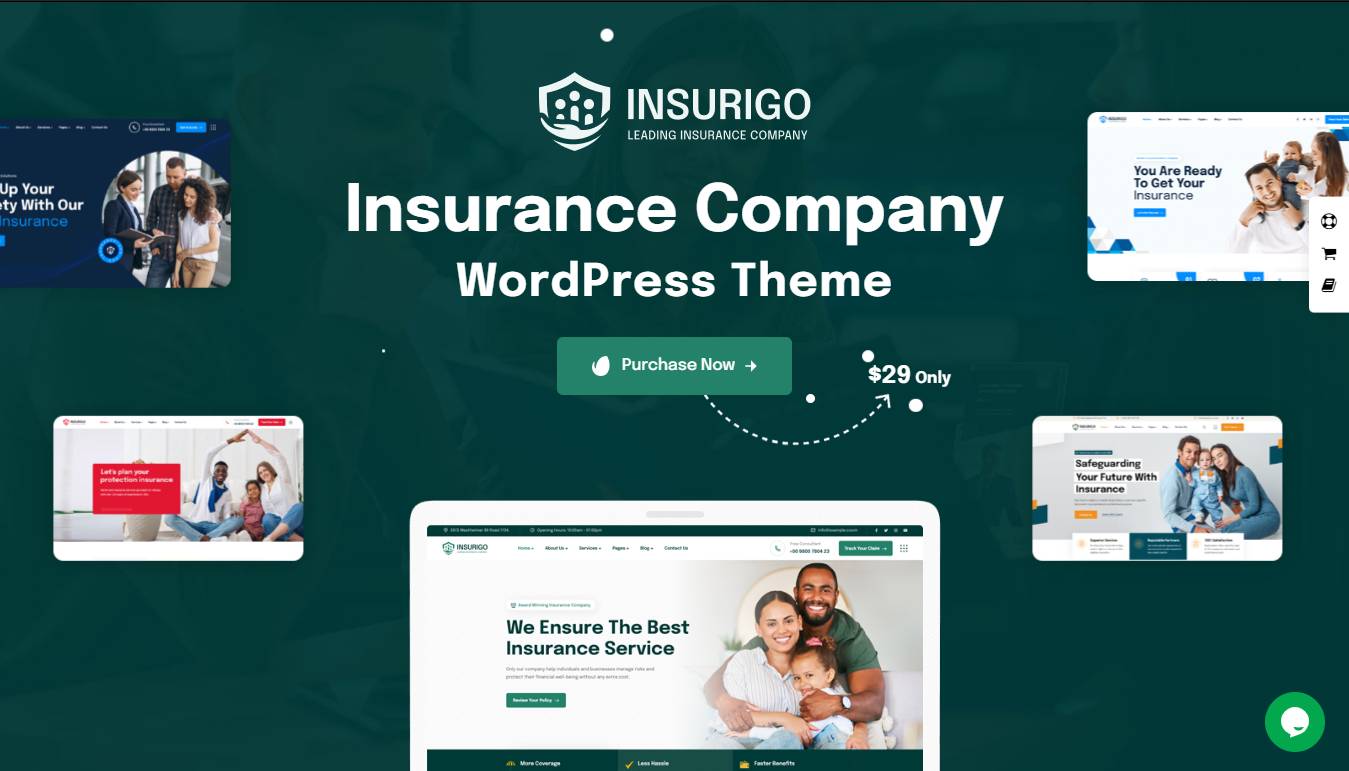 Insurigo - Insurance WordPress Theme