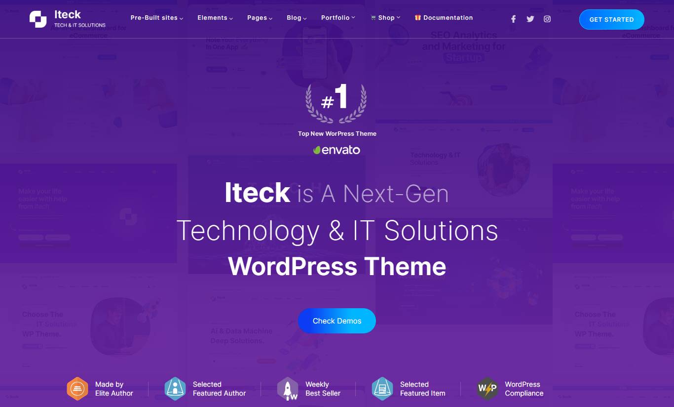 Iteck - Software & Technology Elementor WordPress Theme