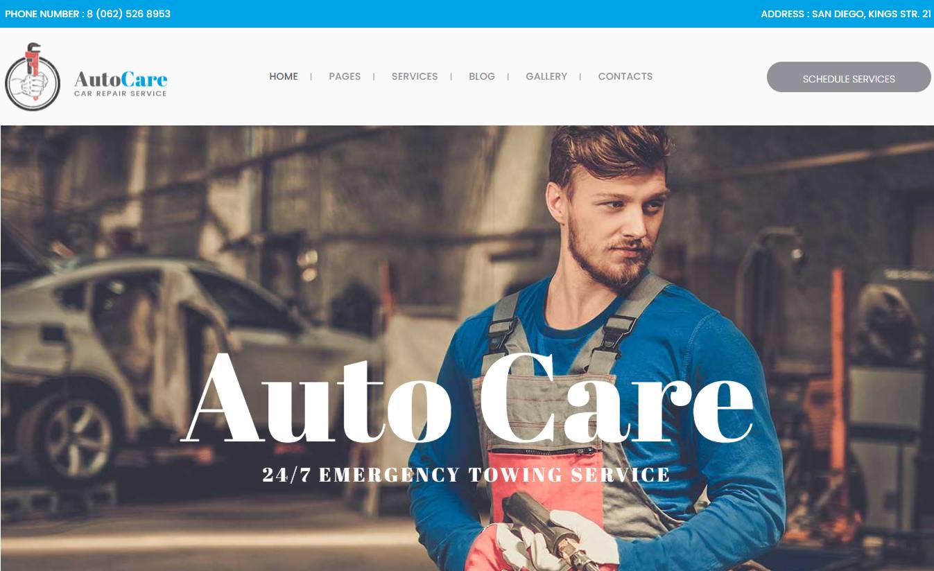 AutoCare - Auto Service WordPress Theme