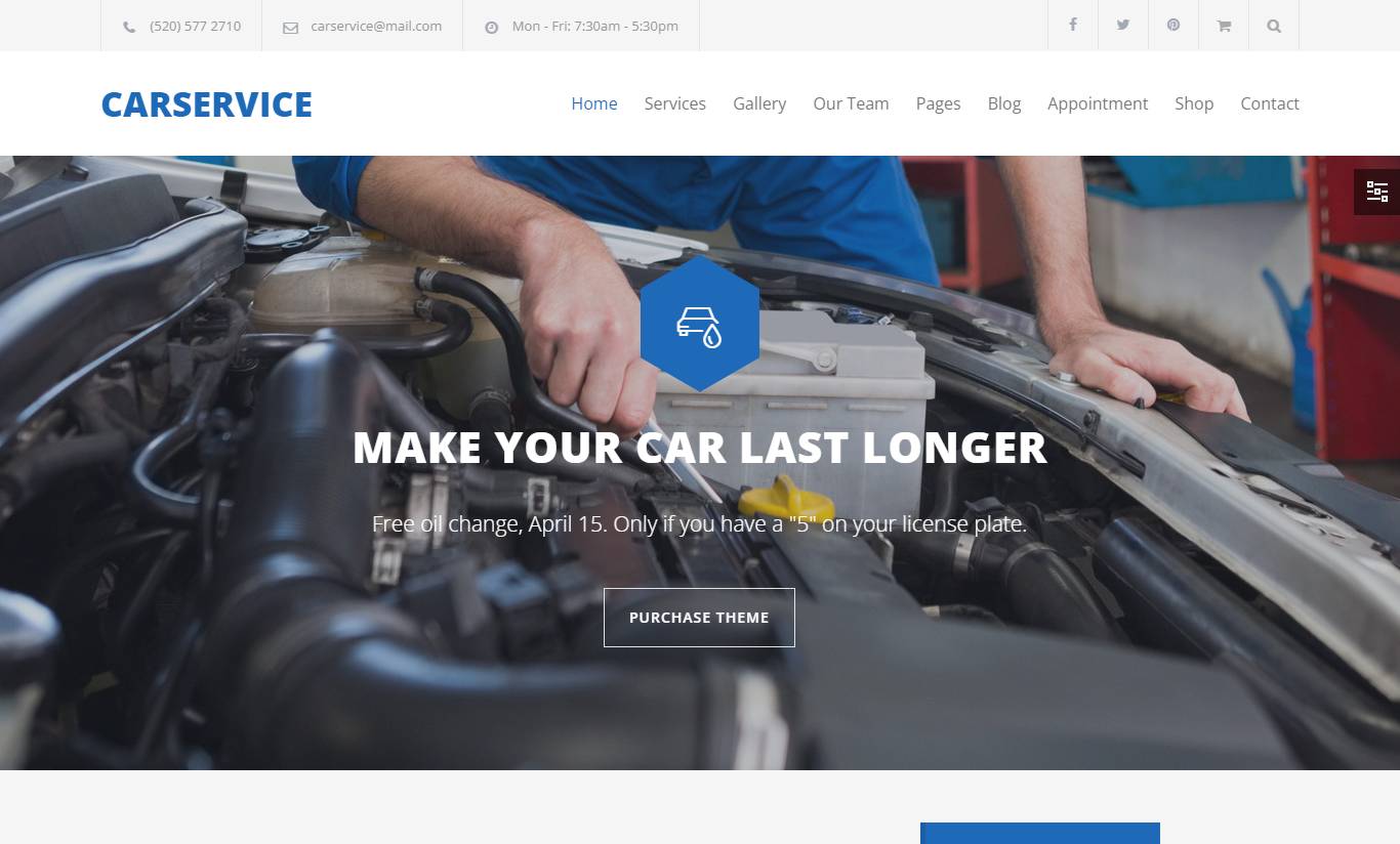 Car Service - Auto Mechanic & Car Repair WordPress Theme