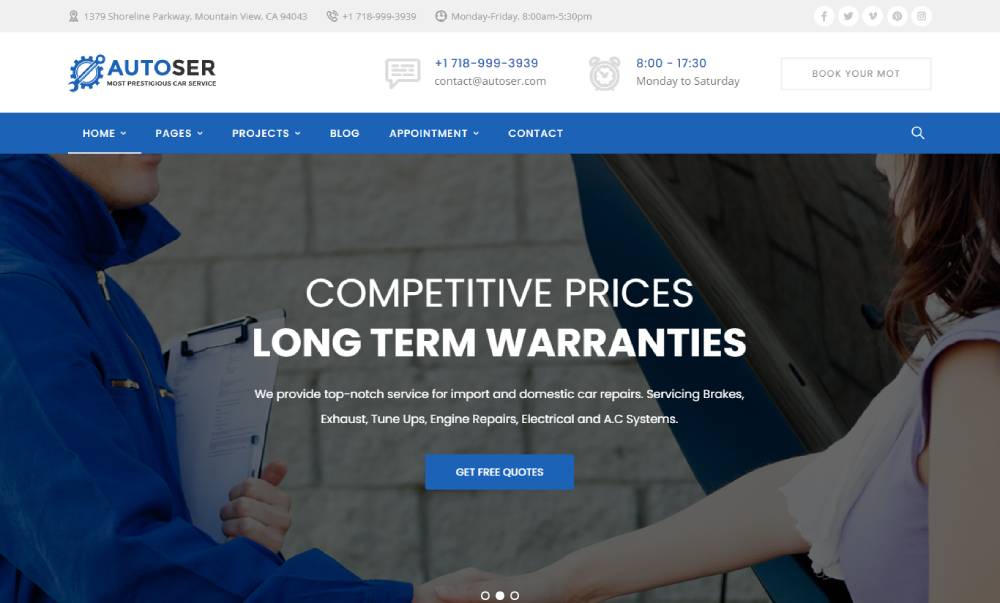 Top 21 Auto Service WordPress Themes