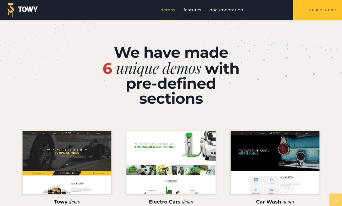 Towy - Emergency Auto Towing and Roadside Assistance Service WordPress Theme