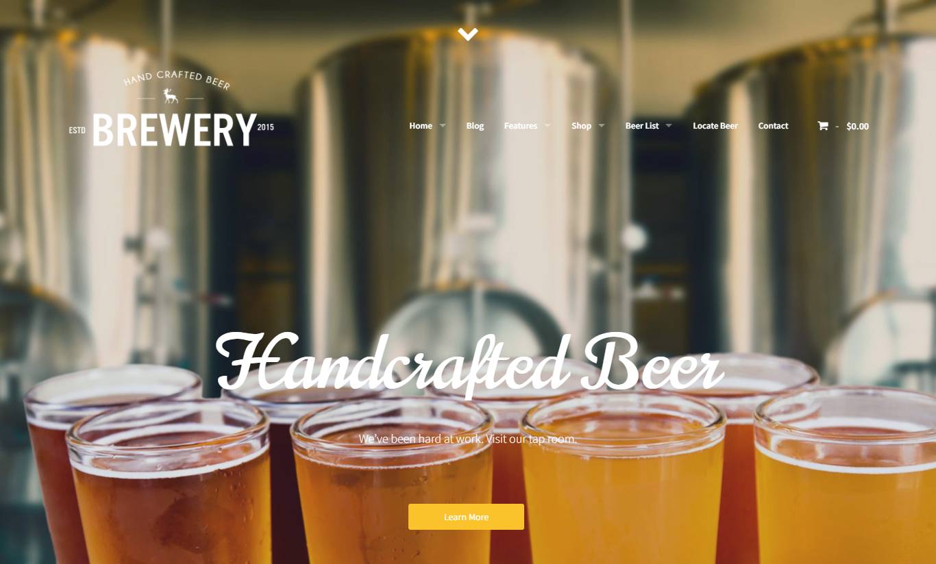 Brewery: A WordPress Theme for Beer Makers