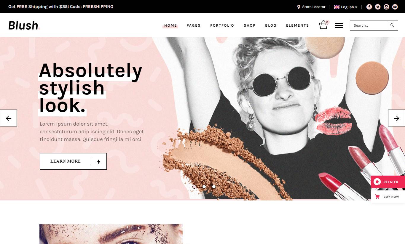 Blush - A Trendy Beauty and Lifestyle Theme