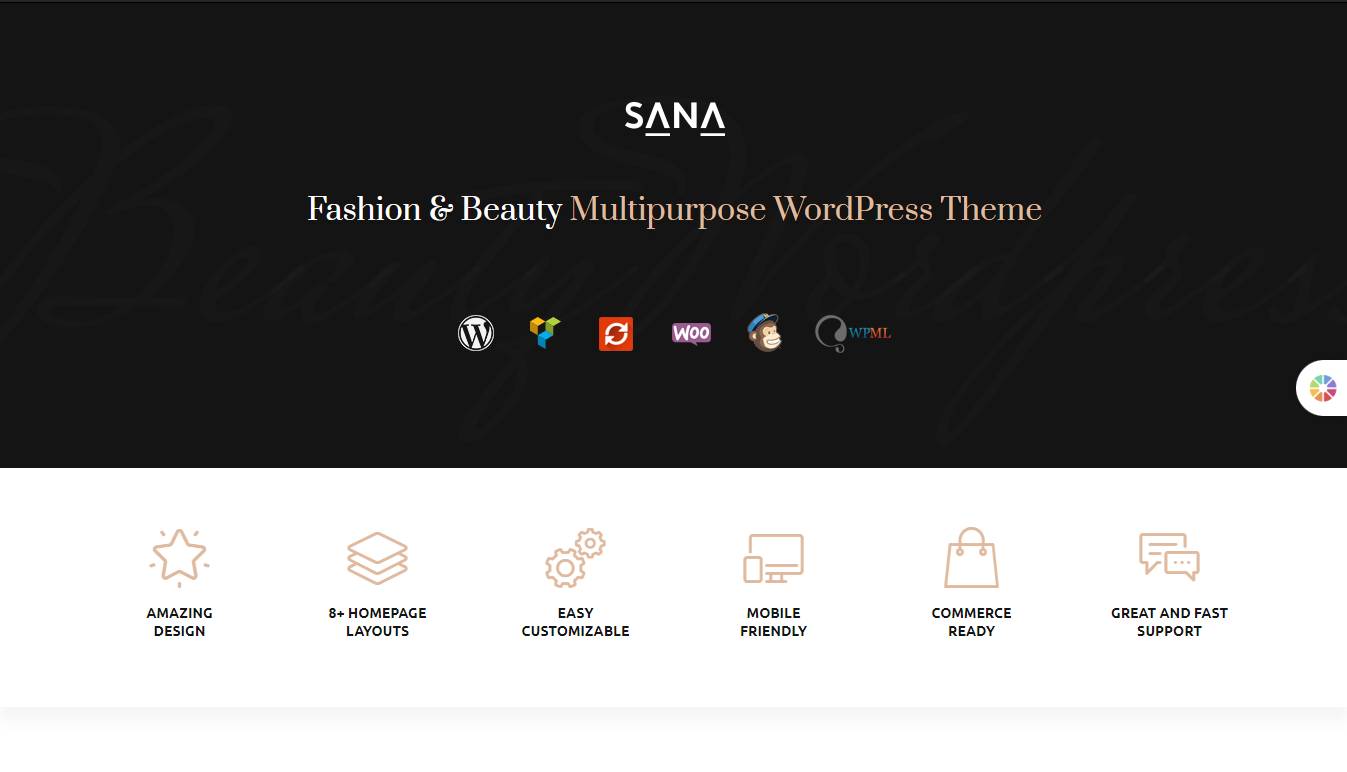 Sana - Fashion Stylist, Beauty Salon and Makeup Artist WordPress Theme