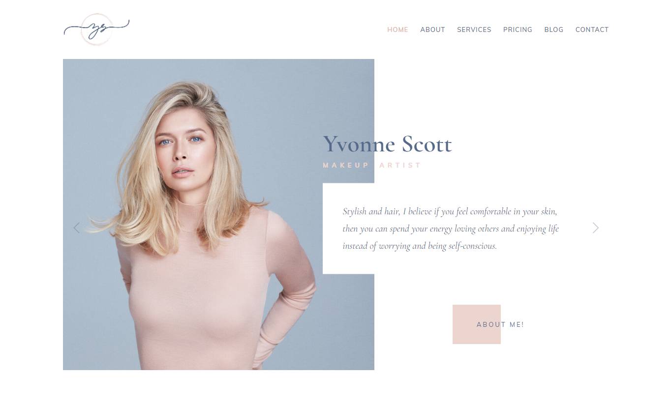 Yvonne - Makeup Artist WordPress Theme