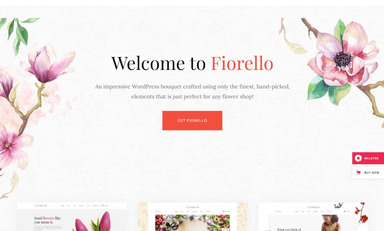 Fiorello - Florist and Flower Shop Theme