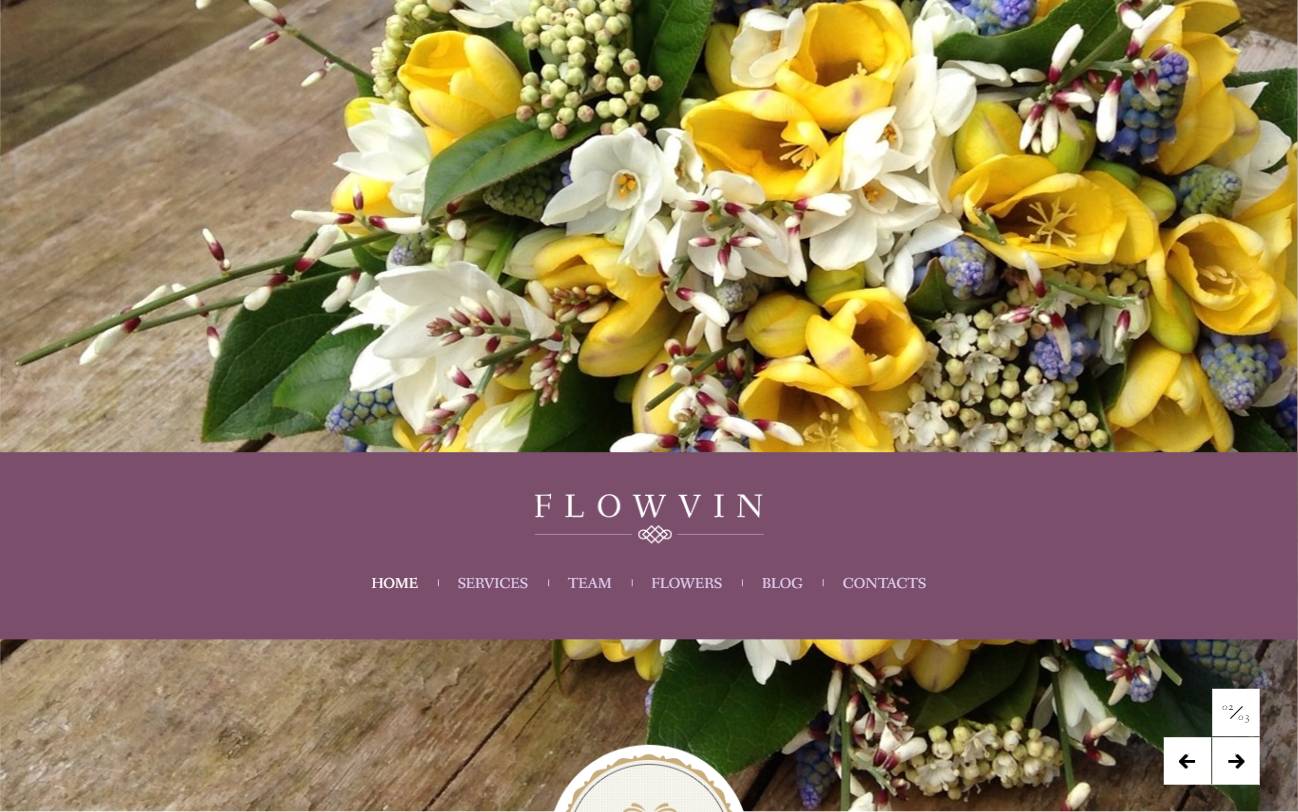 FlowVin - Vintage Flower Shop WordPress Theme