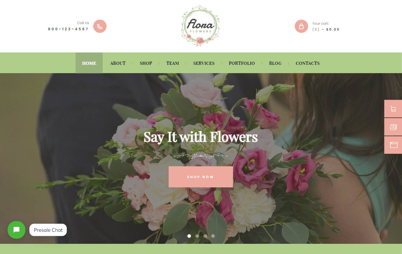 Flowers Boutique and Florist WordPress Theme