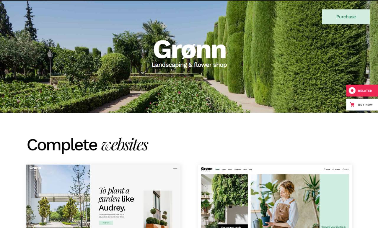 Grønn - Landscaping, Gardening and Flowers Theme