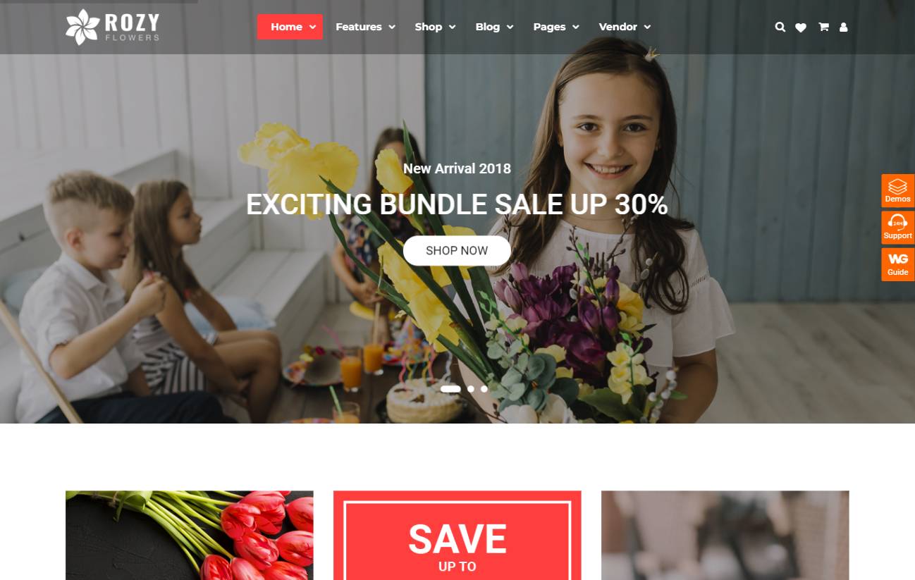  Rozy - Flower Shop WooCommerce WordPress Theme