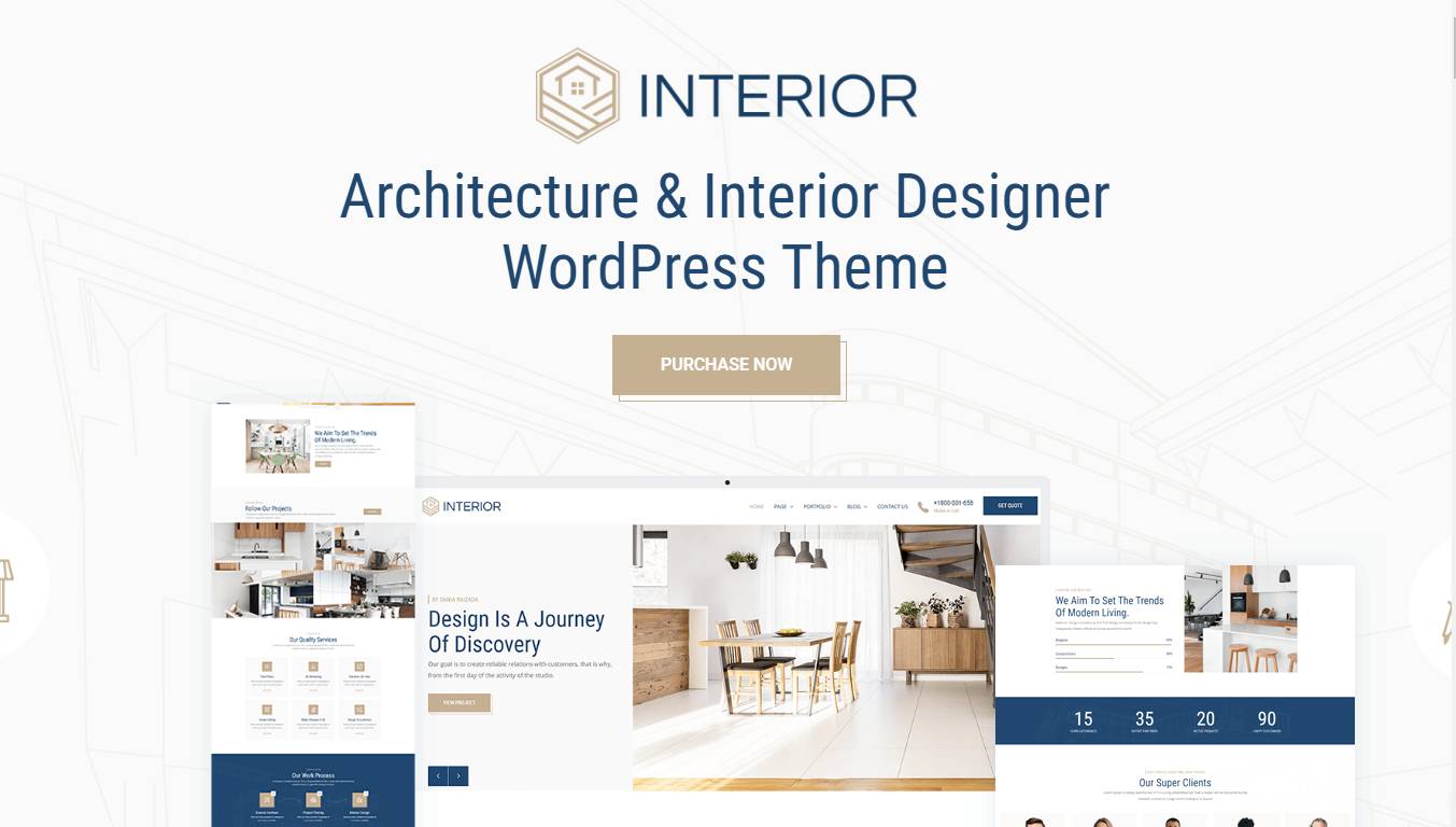 Inoterior - Architecture & Interior Designer WordPress Theme + RTL