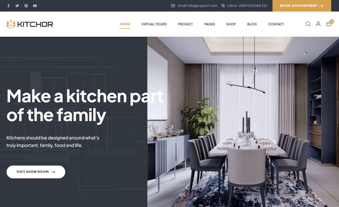 Kitchor - Interior Design WordPress Theme