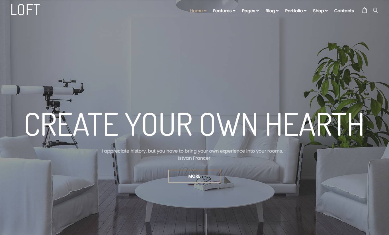 Loft - Interior Design WordPress Theme