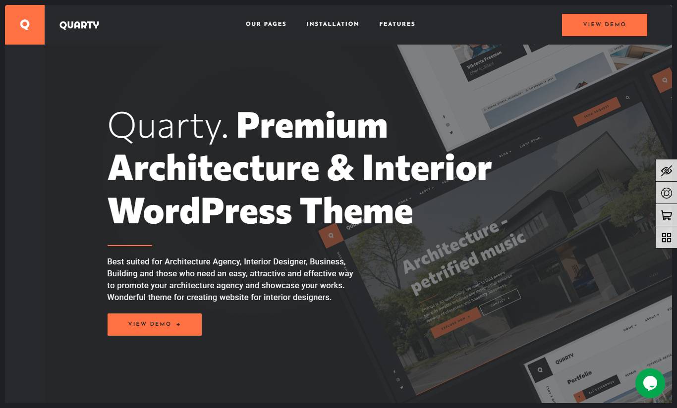 Quarty - Architecture & Interior Design WordPress Theme