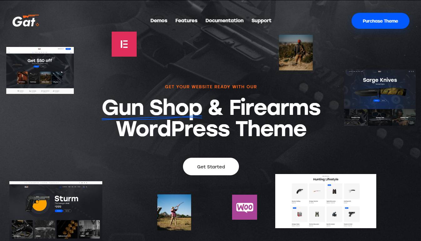 Gat - Gun & Weapon Store WordPress Theme