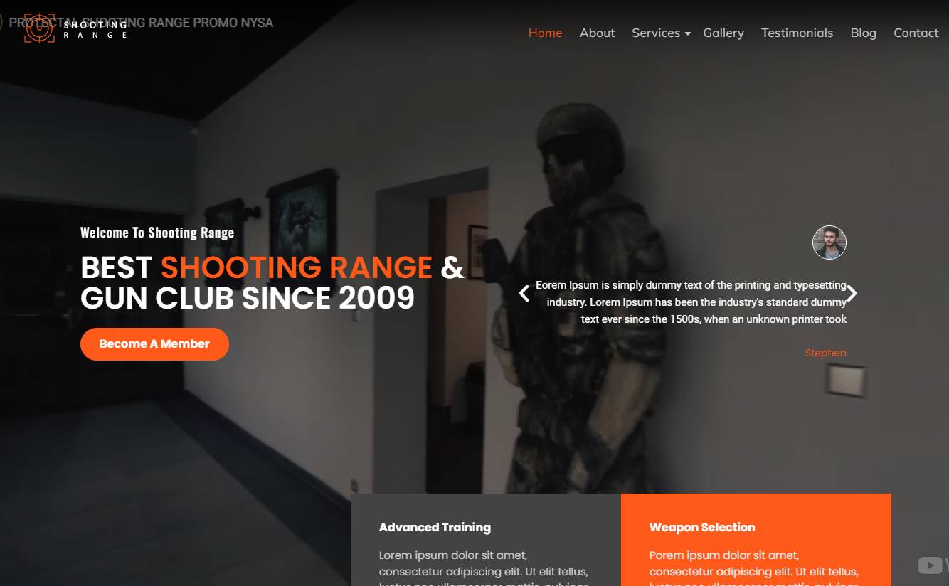 Shooting Range WordPress Theme