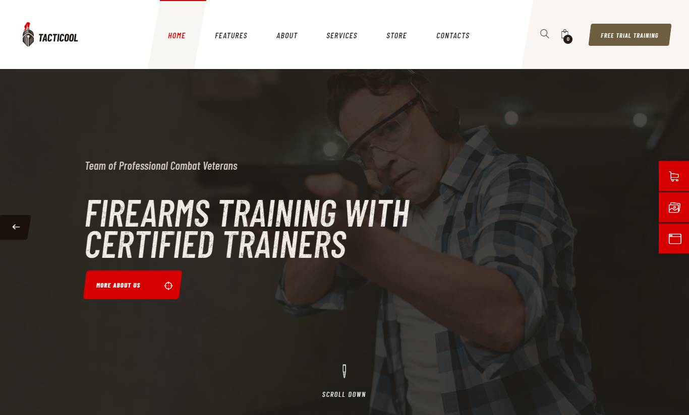 Tacticool | Shooting Range & Gun Store WordPress Theme